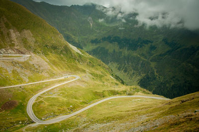 Scenic view of trans-fagarasan, romania