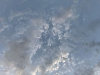 Low angle view of clouds in sky