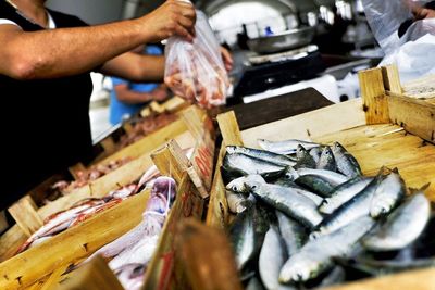 Trapani fish market in sicily.