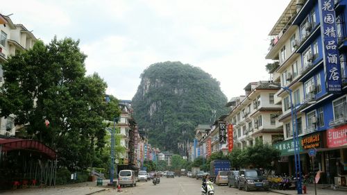View of city street