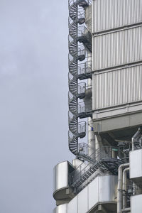 Low angle view of modern building against sky