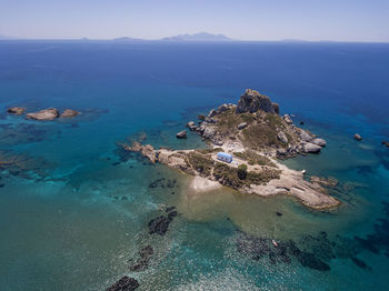 Aerial view of a greek island