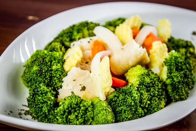 Close-up of salad in plate