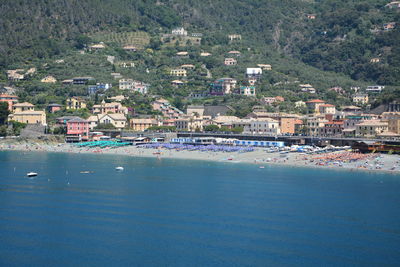 The beach of bonassola, la spezia, liguria, italy.