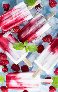 Close-up of popsicles