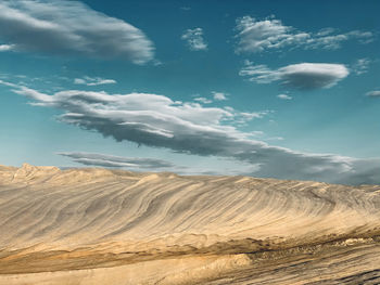 Scenic view of desert against sky