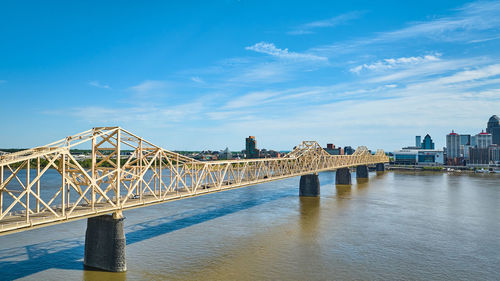 Bridge over river against sky