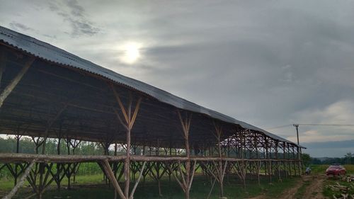 Low angle view of bridge against sky