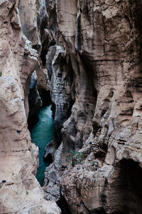 Rock formations in cave