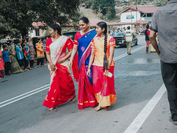 People walking on street