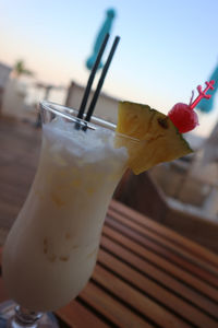 Close-up of drink on table