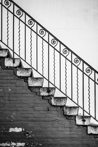 Low angle view of staircase against building