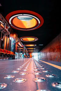 Empty seats in building