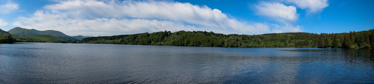 Panoramic view of lake against sky