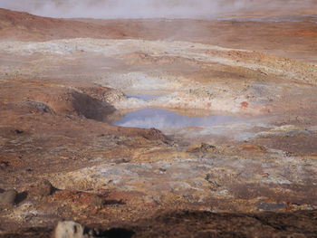 Scenic view of barren landscape