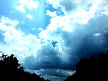 Low angle view of cloudy sky