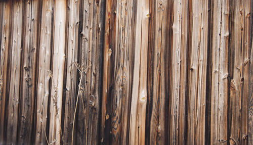 Full frame shot of wooden fence