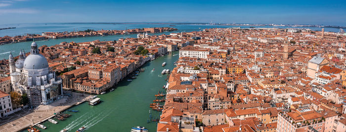 Aerial view of venice near saint mark's square