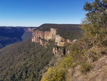 Panoramic view of landscape against clear sky