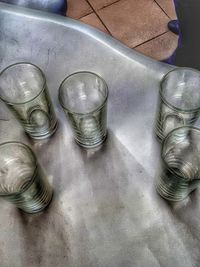 High angle view of bread on table