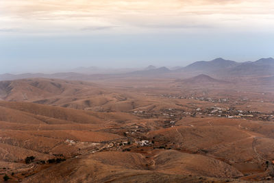 Aerial view of landscape against sky