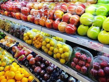 Fruits for sale in supermarket