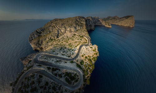 Serpentine at a coastal region in mallorca