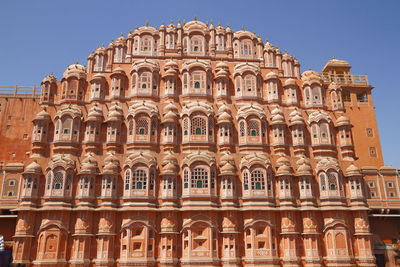 Low angle view of building against clear sky