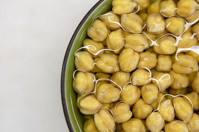 High angle view of fruits in bowl