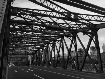 Bridge over road in city