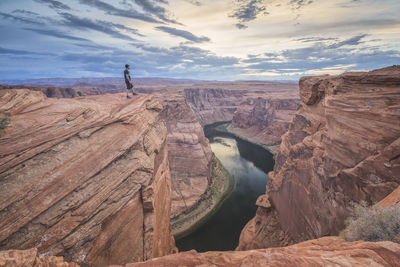 Horseshoe bend point at sunset