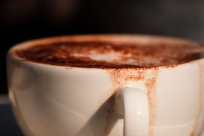 Close-up of cup of coffee