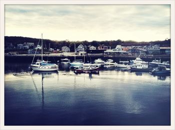 Boats in harbor