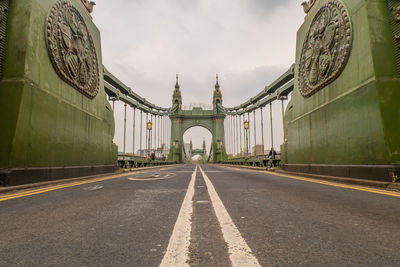 View of road leading towards city