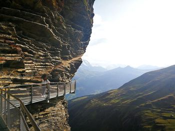 Aerial view of a mountain range