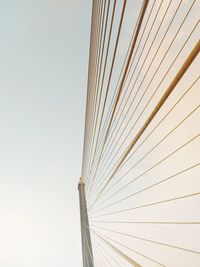 Low angle view of bridge against clear sky