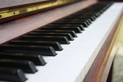 Close-up of grand piano