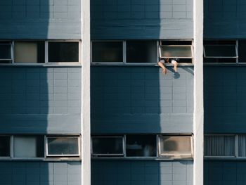 Low angle view of building in city