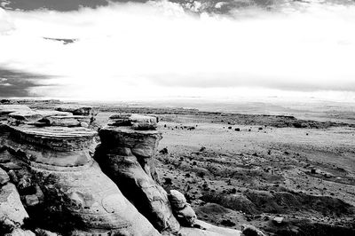 Panoramic view of beach against sky