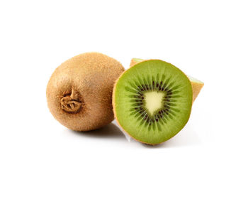Close-up of fruits against white background
