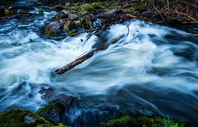 Scenic view of waterfall