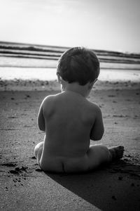 Full length of woman on beach