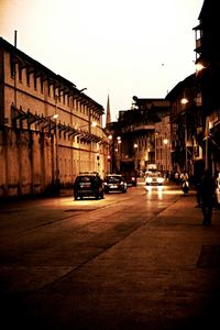 City street with buildings in background