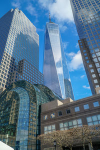 Low angle view of skyscrapers