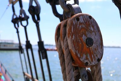 Close-up of rope against blurred background