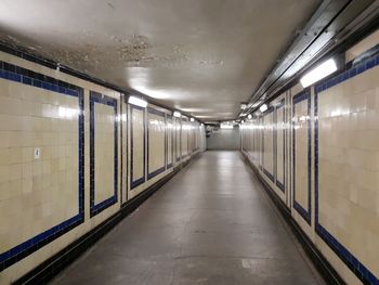 Empty corridor in subway