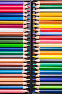 Full frame shot of multi colored pencils