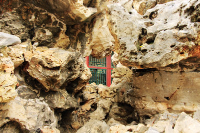 Rock formations in cave