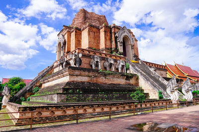 Low angle view of historical building against sky