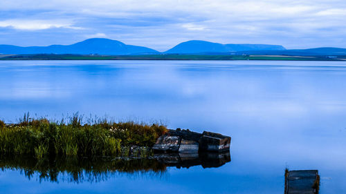 Reflection of clouds in lake